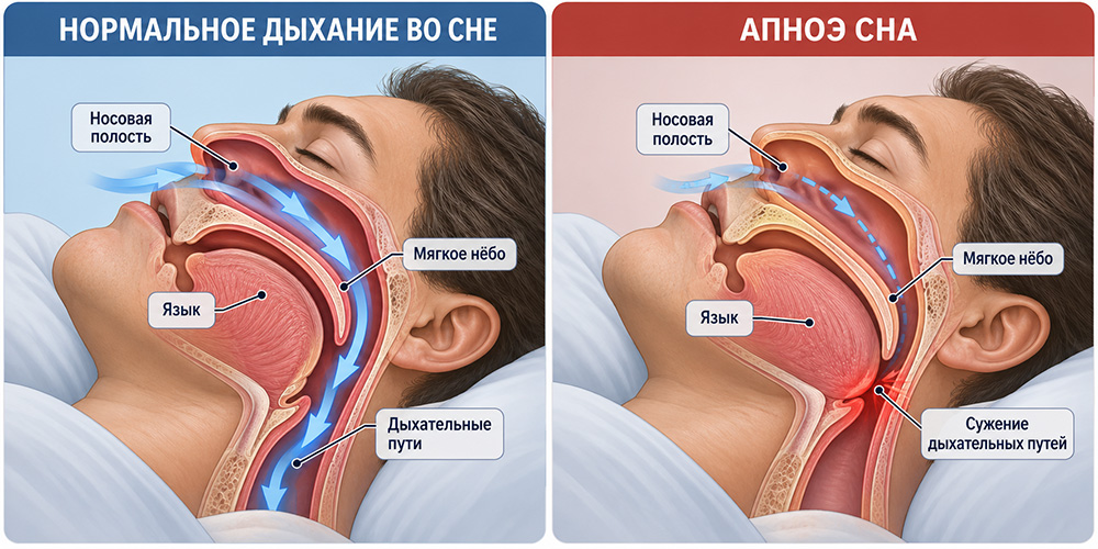 Какие признаки могут указывать на апноэ сна