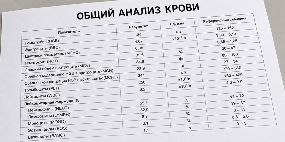 Общий и биохимический анализ крови